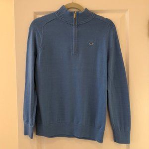 Vineyard Vines Quarter Zip Blue Sweater Size M